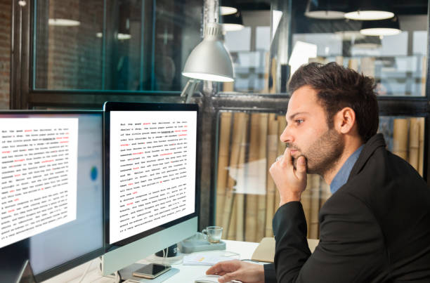 Businessman using computer
